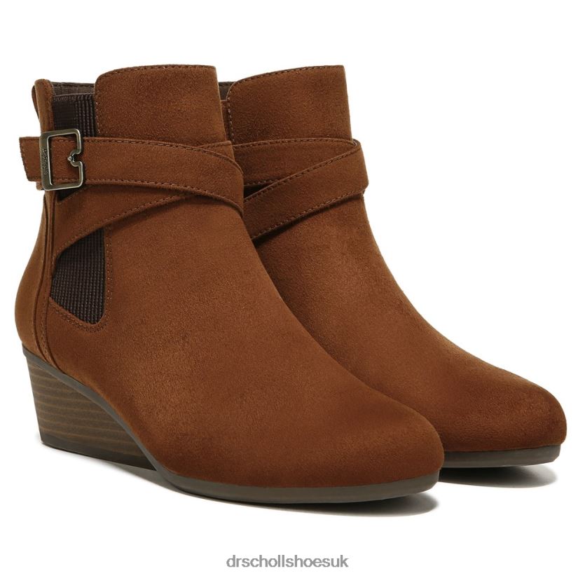 Unisex Berlin Wedge Bootie 88LBTP241 Dr Scholls Copper Brown Fabric
