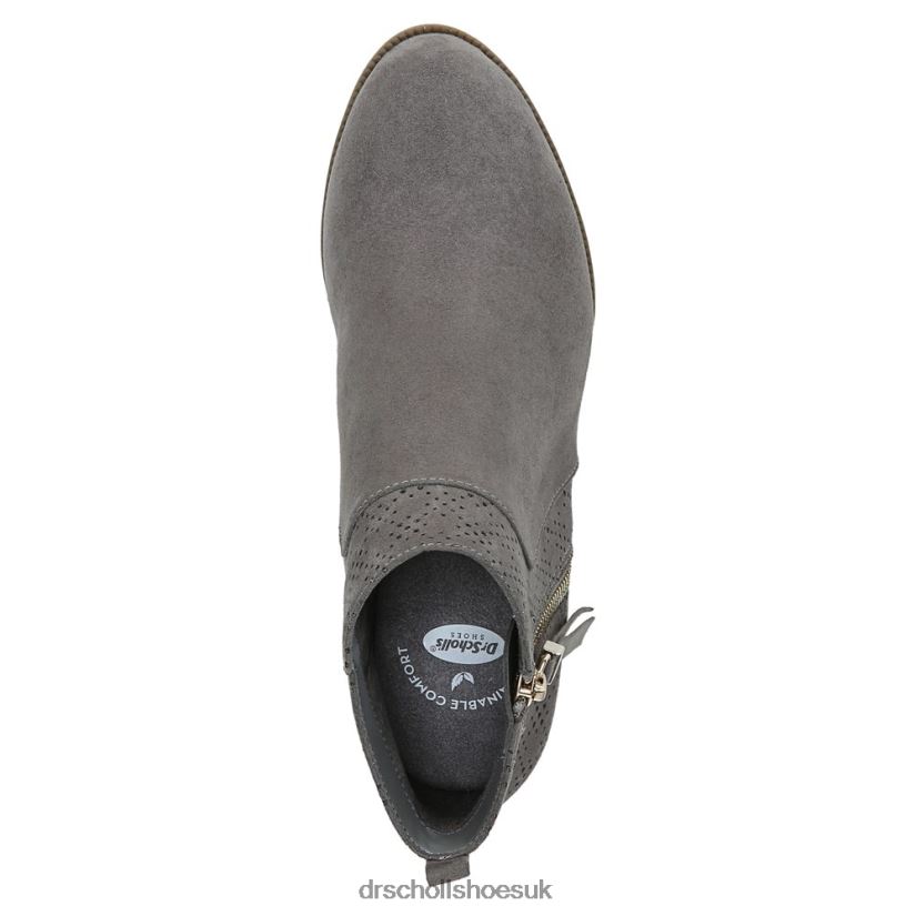 Unisex Brianna Bootie 88LBTP136 Dr Scholl\s Dark Shadow Grey Microfiber