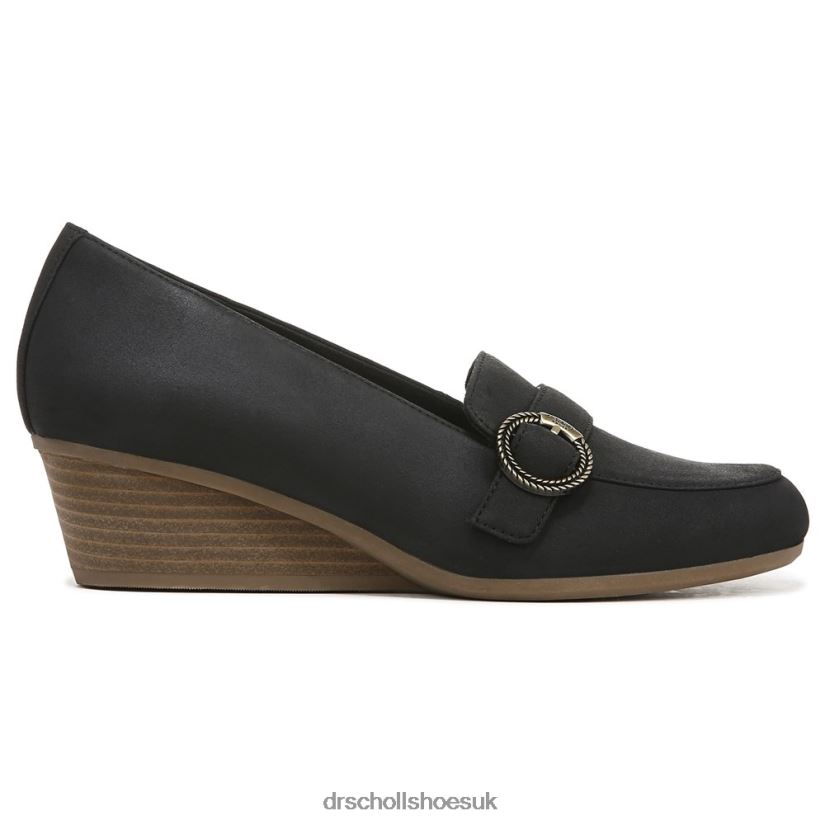 Unisex Brooke Wedge 88LBTP237 Dr Scholl\s Black Synthetic