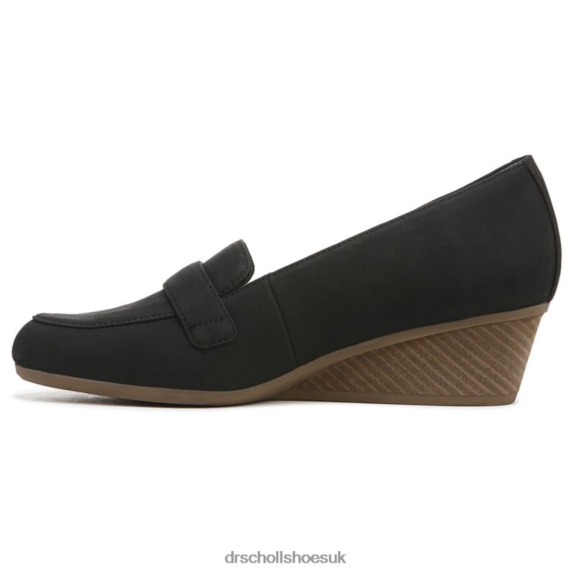 Unisex Brooke Wedge 88LBTP237 Dr Scholl\s Black Synthetic