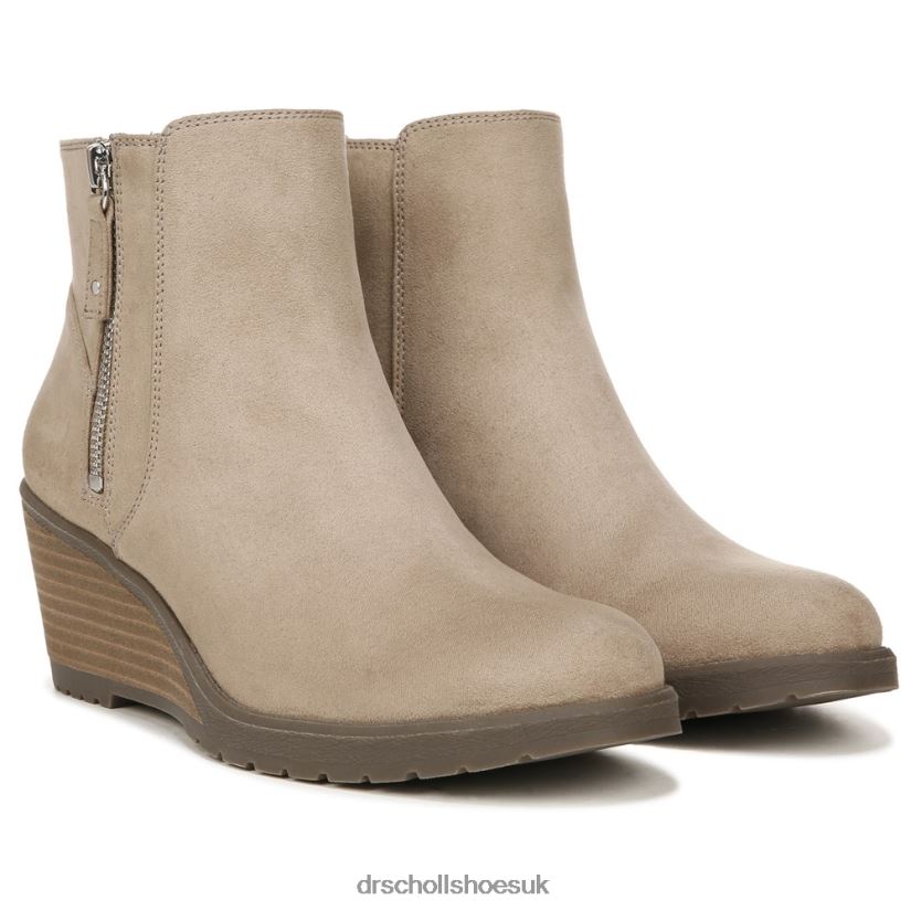 Unisex Chloe Ankle Bootie 88LBTP108 Dr Scholls Taupe Fabric