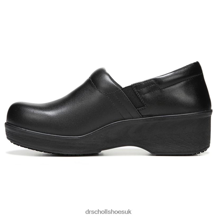Unisex Dynamo Slip Resistant Clog 88LBTP153 Dr Scholl\s Black Leather