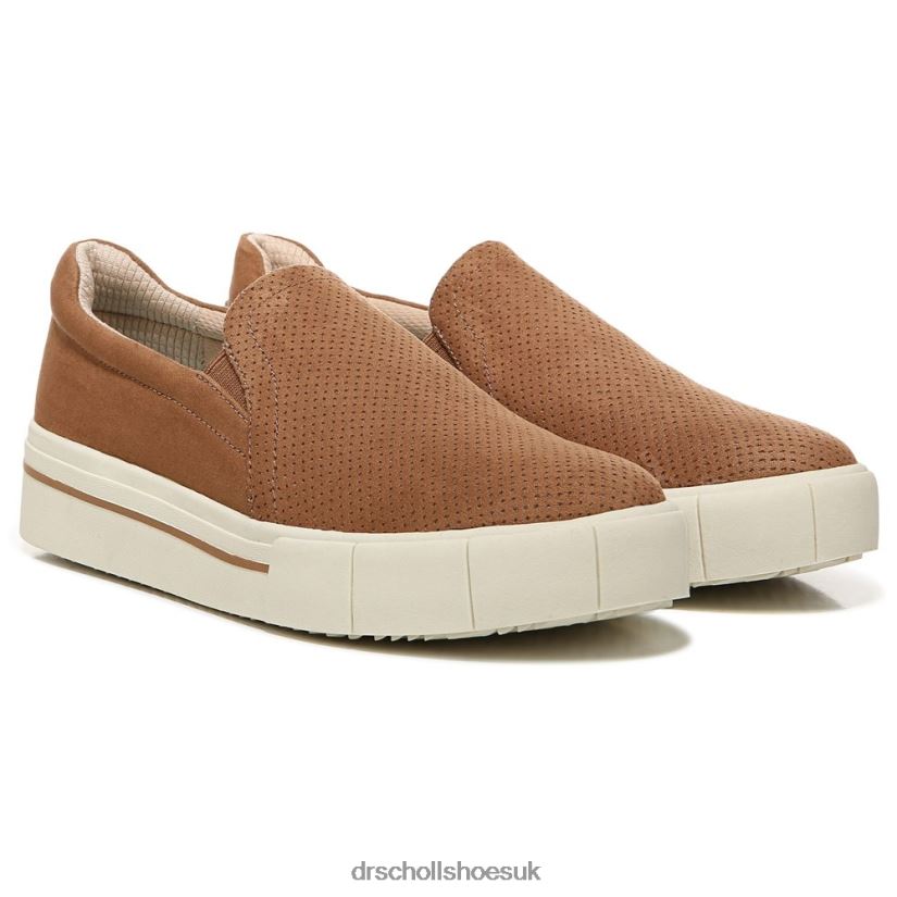 Unisex Happiness Lo Slip On Sneaker 88LBTP80 Dr Scholls Brown Fabric