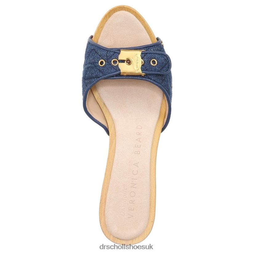 Unisex Lolli High Heel Sandal 88LBTP114 Dr Scholl\s x Veronica Beard Mountain Blue Denim Fabric