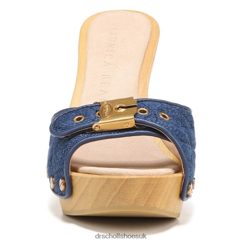 Unisex Lolli High Heel Sandal 88LBTP114 Dr Scholl\s x Veronica Beard Mountain Blue Denim Fabric