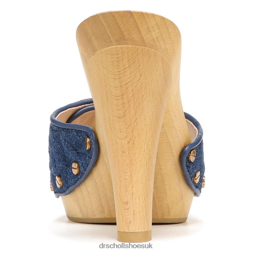 Unisex Lolli High Heel Sandal 88LBTP114 Dr Scholl\s x Veronica Beard Mountain Blue Denim Fabric