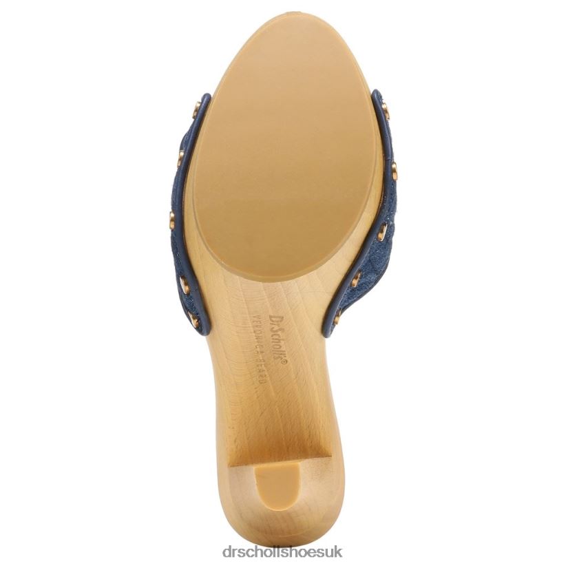 Unisex Lolli High Heel Sandal 88LBTP114 Dr Scholl\s x Veronica Beard Mountain Blue Denim Fabric