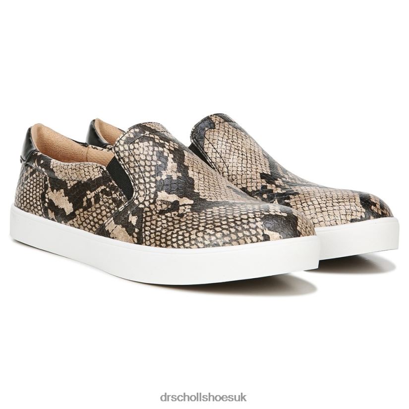 Unisex Madison Slip On Sneaker 88LBTP42 Dr Scholls Black/Tan Snake Print