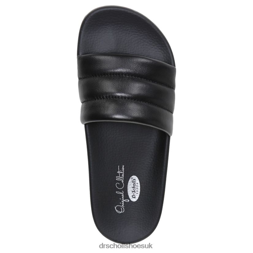 Unisex Pisces Chill Slide Sandal 88LBTP209 Dr Scholl\s Black Leather