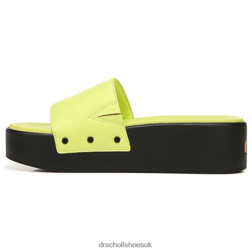Unisex Pisces Max Platform Slide Sandal 88LBTP198 Dr Scholl\s Lime Leather