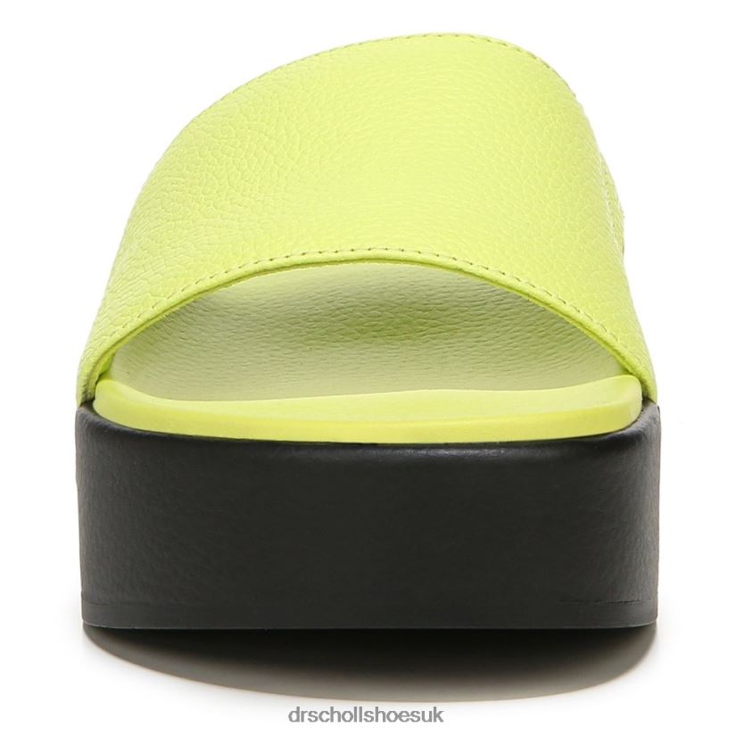 Unisex Pisces Max Platform Slide Sandal 88LBTP198 Dr Scholl\s Lime Leather
