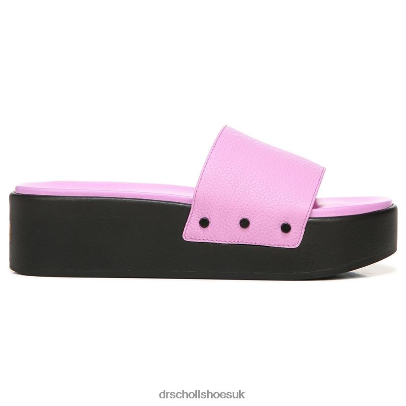 Unisex Pisces Max Platform Slide Sandal 88LBTP200 Dr Scholl\s Purple Leather