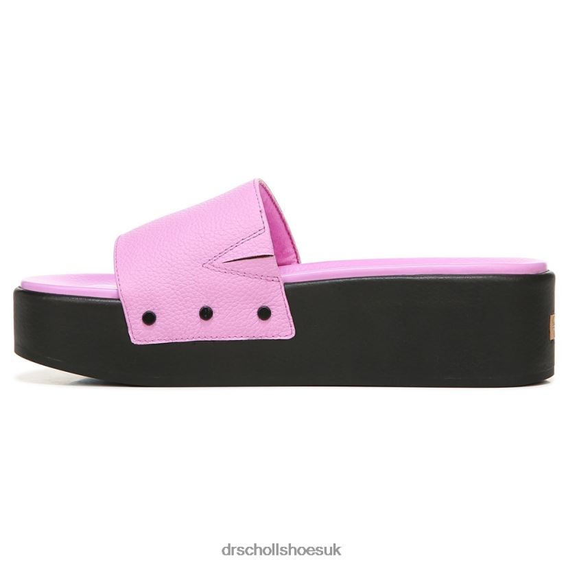 Unisex Pisces Max Platform Slide Sandal 88LBTP200 Dr Scholl\s Purple Leather