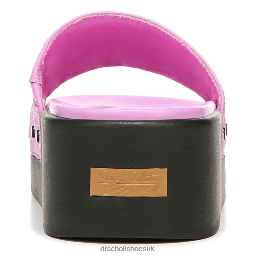 Unisex Pisces Max Platform Slide Sandal 88LBTP200 Dr Scholl\s Purple Leather